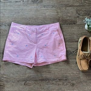 Vineyard Vines pink seersucker shorts